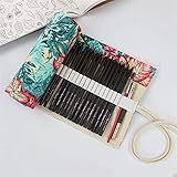 easy to carry. FTFTO Canvas Roll School Pencil Case Maple Leaf 36/72 Holes Pencilcase for Girls Boys Large Pen Bag Stationery Pouch Box (Color : A Size : 36 Holes)