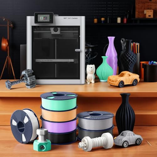Image of PETG Filament 1.75mm - 2kg(4.4lbs) Elite 3D Printer Filament, 1.75mm Dimensional Accuracy + /- 0.02mm, Black + White Bundle