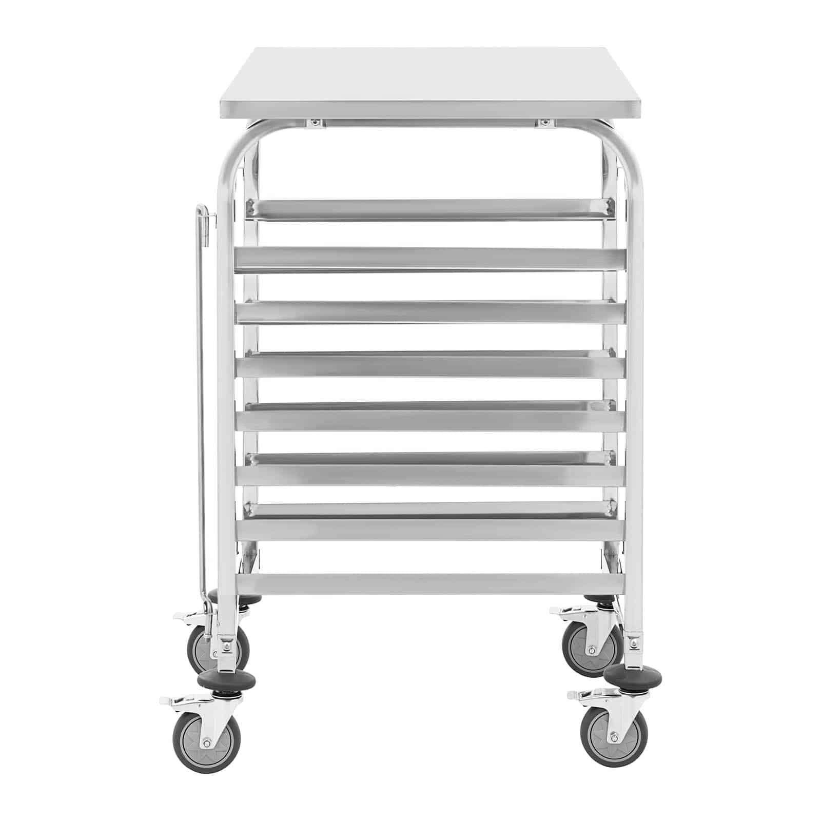 Royal Catering RCTW 7 TB Carrello portavassoi - 7 ripiani + appoggio - Acciaio inox - Royal Catering