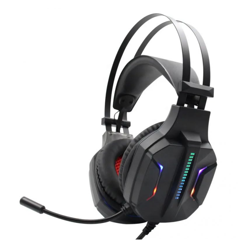 Casque de gaming audio stéréo 4D micro flexible et lumière RGB