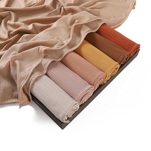 Ribbed Jersey Hijab Scarf for Women, Hijab for Women Muslim Breathable Stretchy Hajib3