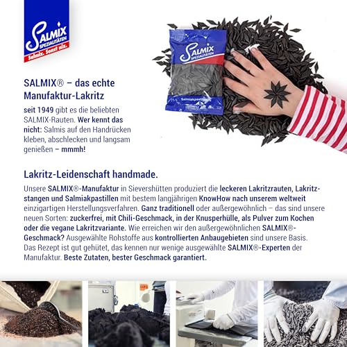 SALMIX Handgefertigte Salmiakpastillen, Erwachsenenlakritz, 1er Pack (1 x 500 g)