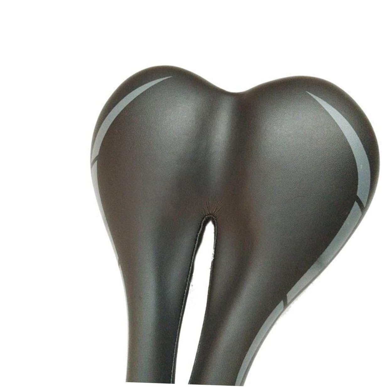 Selle de Vélo VTT Épaisse, Confortable, Respirante, Cuir Noir