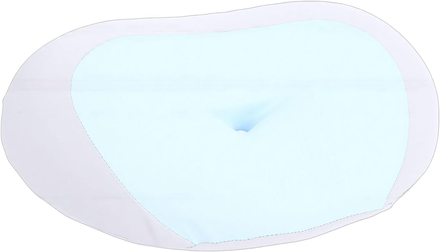 Cervical Pillow, Memory Foam Travel Pillow, Ergonomic Contour Neck Support with Removable Pillowcase, Ideal for Side, Back & Stomach Sleepers (Blue)