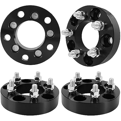YIZBAP 4PCS 5x4.5 to 5x100 Wheel Adapters, 1.25 inch 5x114.3mm to 5x100mm Wheel Adapters 74.1mm Hub Bore with M12x1.5 Thread Pitch Cover