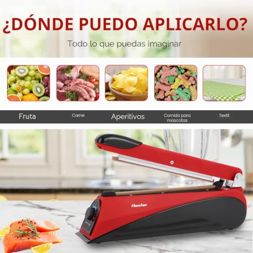 Selladora térmica de bolsas manual para empaque comercial y doméstico de plástico 7