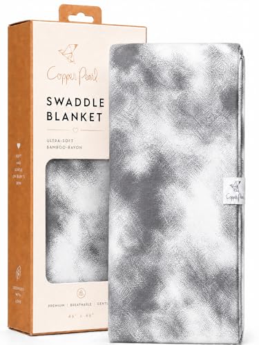 Image of Copper Pearl Swaddle Blankets for Newborns | Soft Stretchy Receiving Blankets for Boys and Girls | Large 46 x 46 Inch Baby Blankets | Lightweight and Breathable Swaddles | Thrasher