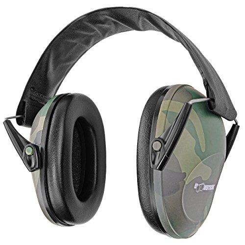 Boomstick Gun Accessories Low Profile Noise Cancelling Over The Head Folding Earmuff Noise Safety Hearing Protection Camo