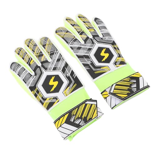 Tbest 1 Pair Football Goalkeeper Gloves, Comfortable Hand Feel Suitable for Football Matches, Physical Education Courses and Outdoor Activities (7