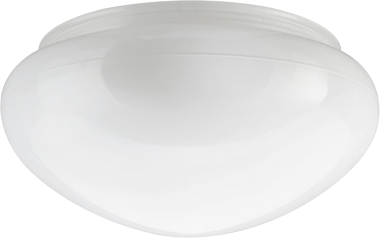 Aspen Creative 23607-01, 9" White Opal Mushroom Glass Shade For Ceiling Fixture, 9" Dia x 4-1/2" H/Fitter 7-1/2"