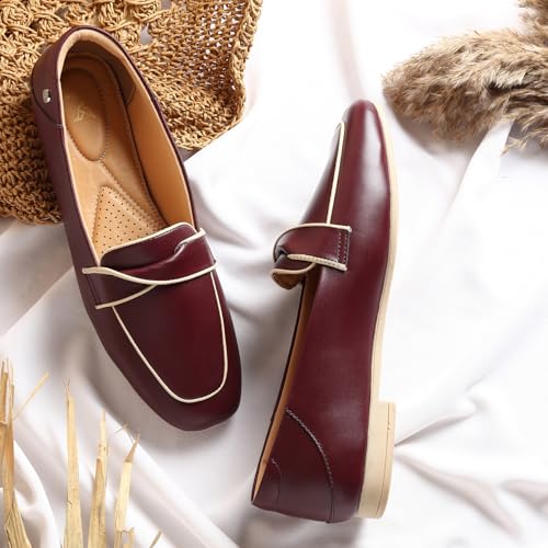 Image of YOHO Bliss Loafers for Women | Comfortable & Stylish Bellies | Fashion Moccasins with Footpharma Footbed | Slip-on for Casual & Formal Wear | 007