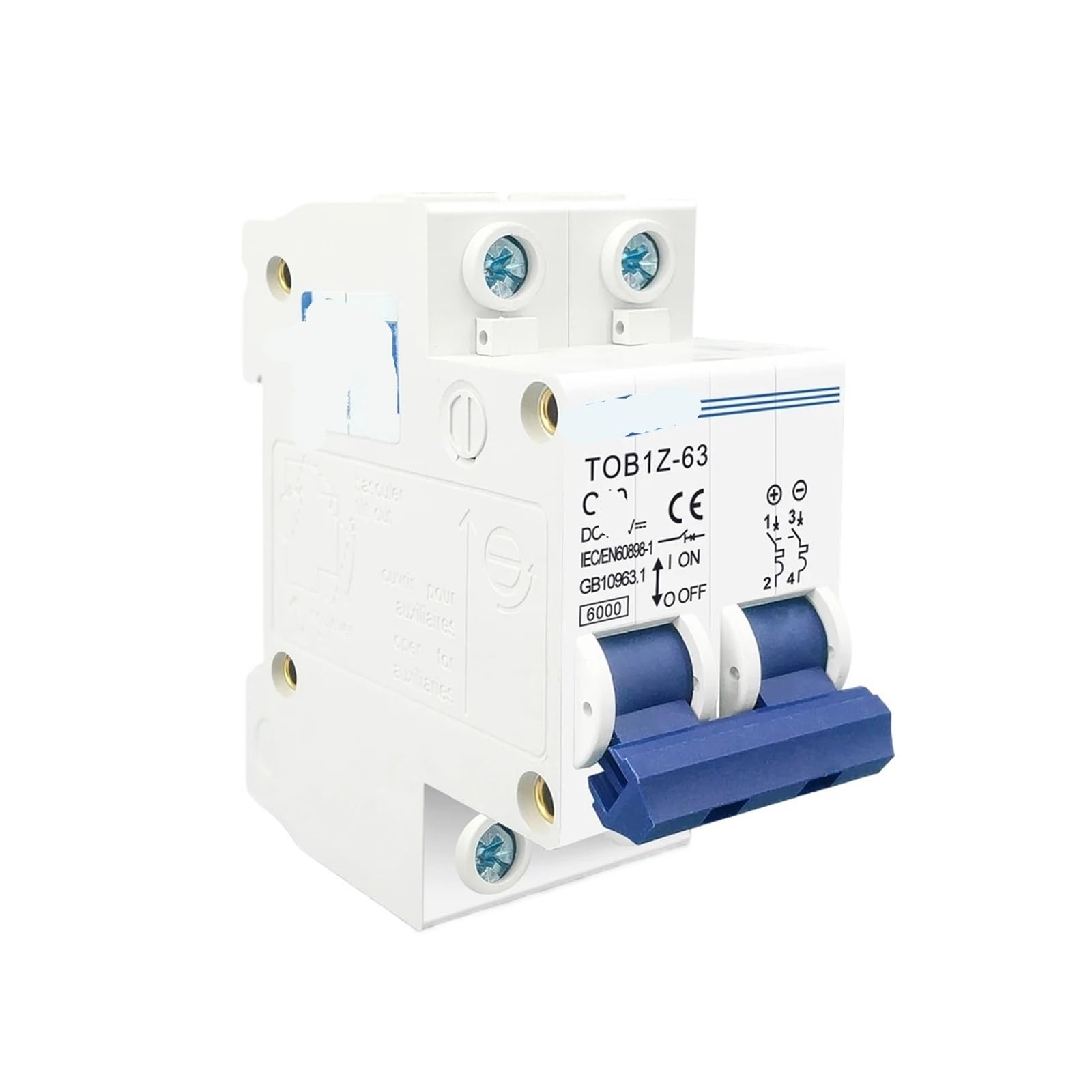 Disjoncteur miniature 2P CC 440V 50A pour protection de circuit électrique