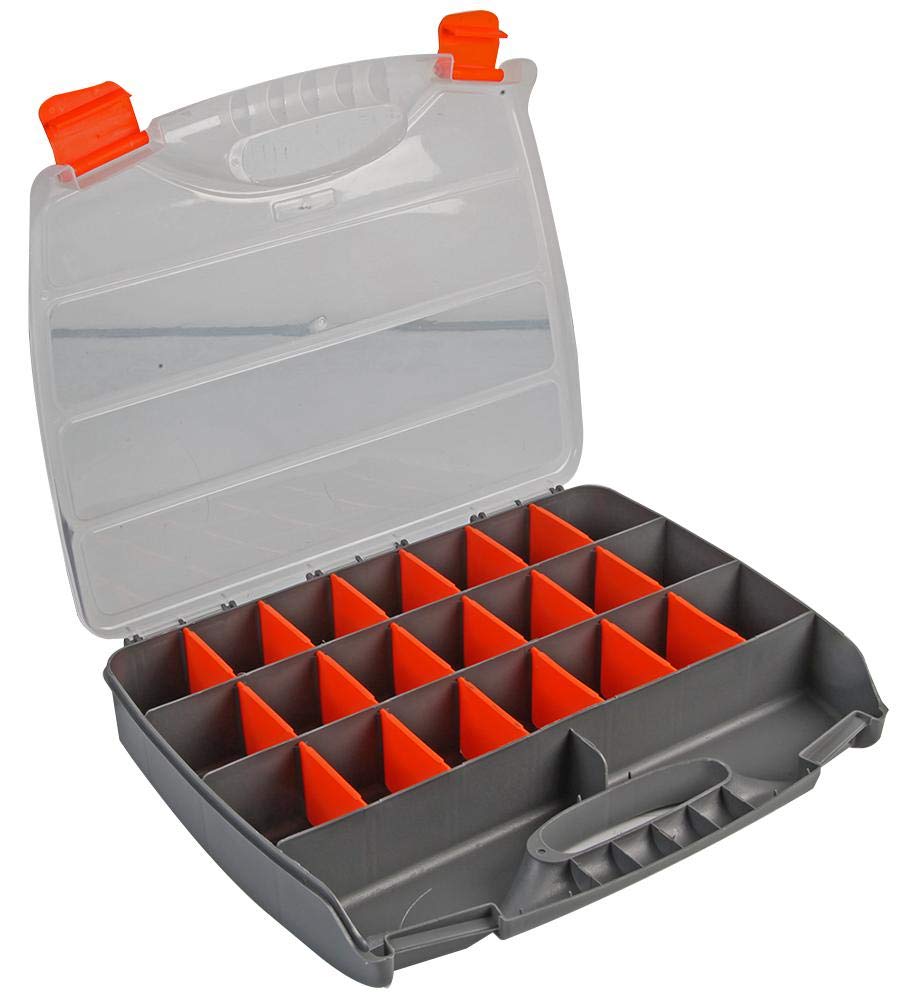 Duratool Orange D01927 Compartment Storage Box, - 60Mm X 380Mm X 310Mm