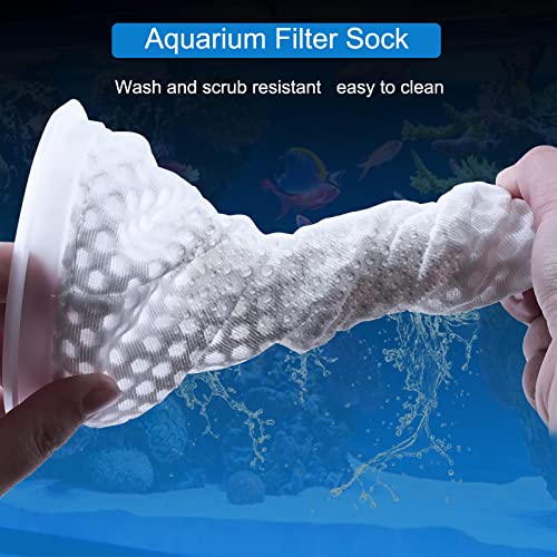 Forkpie Aquarium Ring Filter Socks, 4 Pack 200 Micron 4X9.5Inch Fish Tank Filter Bags, Aquarium Felt Filter Sock For Freshwater Aquarium Sump Overflow Box Aquarium Ponds #TOP4