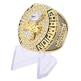 guancrown 2025 Fantasy Football Championship Ring Award Prize Trophy Sports Winner FFL Champion Ring (ring with stand, size 11)