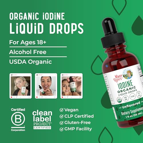 Potassium Iodide | Iodine Supplement | 1 Year Supply | Iodine Drops | USDA Organic | Nascent Iodine