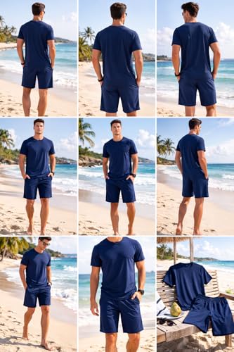 Image of Swimming Costume for Man | Co Ords for Men | Swim Suit for Men - Lightweight Quick Dry Beach & Gym Set Built to Water & Training
