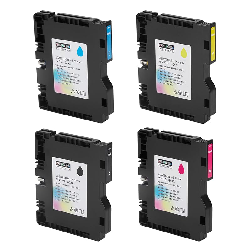 Amazon.co.jp: リコー RICOH用 GC43 SGカートリッジ 4色セット GC43 