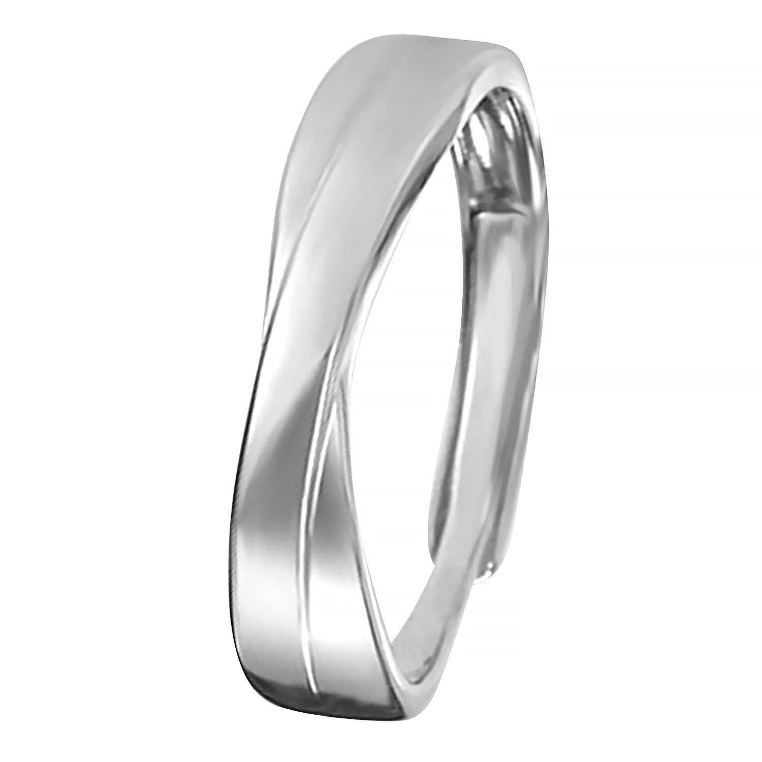 Peora American Diamond Studded Silver Plated Couple Band Finger Ring Fashion Wear Stylish Jewellery Gift for Girls & Women (PX8R135-7) (B0BTPR74GX) Amazon Price History, Amazon Price Tracker