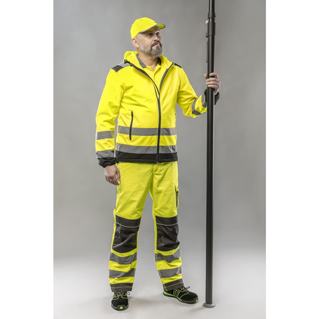 Högert Wasserdichte Softshell Warnschutzjacke "Argen" in Gelb
