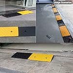 Loading-Ramps-Threshold-Ramp-Curb-Ramps-Heavy-Duty-Rubber-Curb-Ramp-with-3-Screws-Automotive-Car-Ramp-for-Driveway-Sidewalk-Loading-Dock-Vehicle-BikeScooterAnti-Slip-Textured-Surface