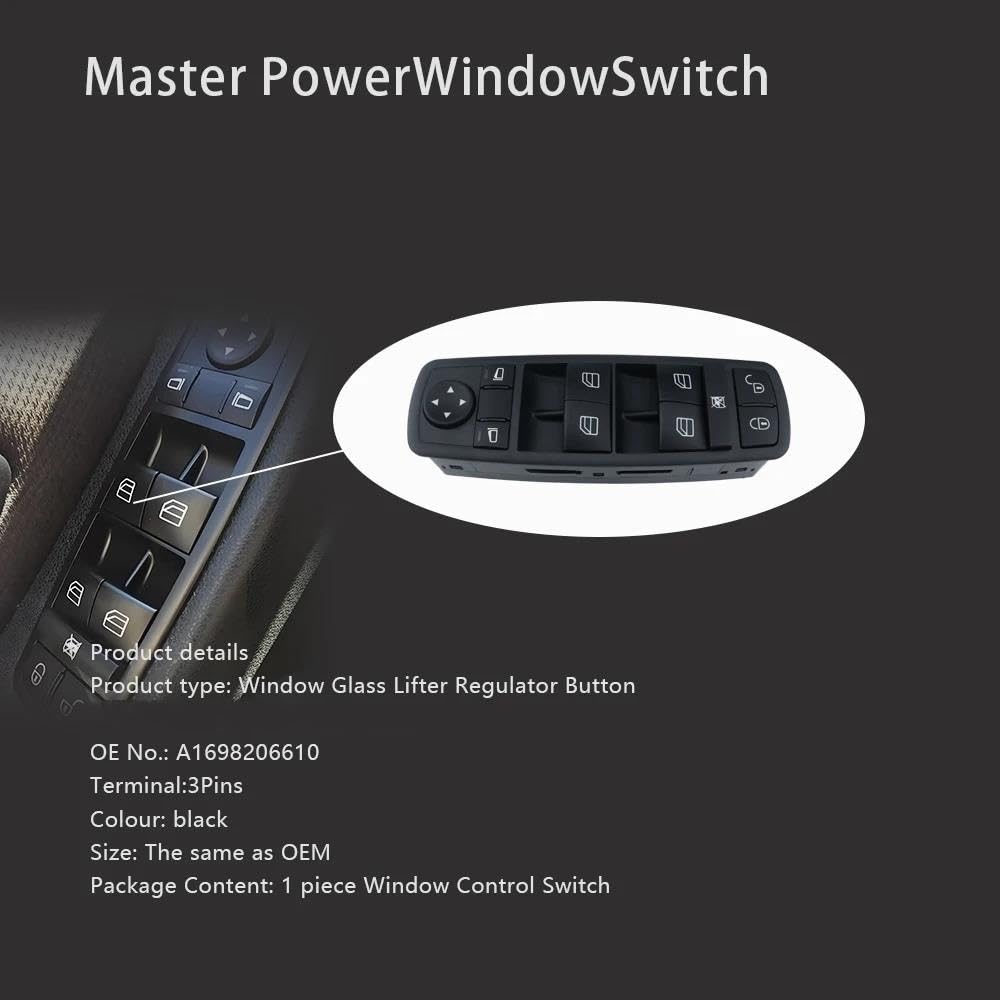 cristal auto Para Mercedes Para Benz Clase B W245 W169 interruptor