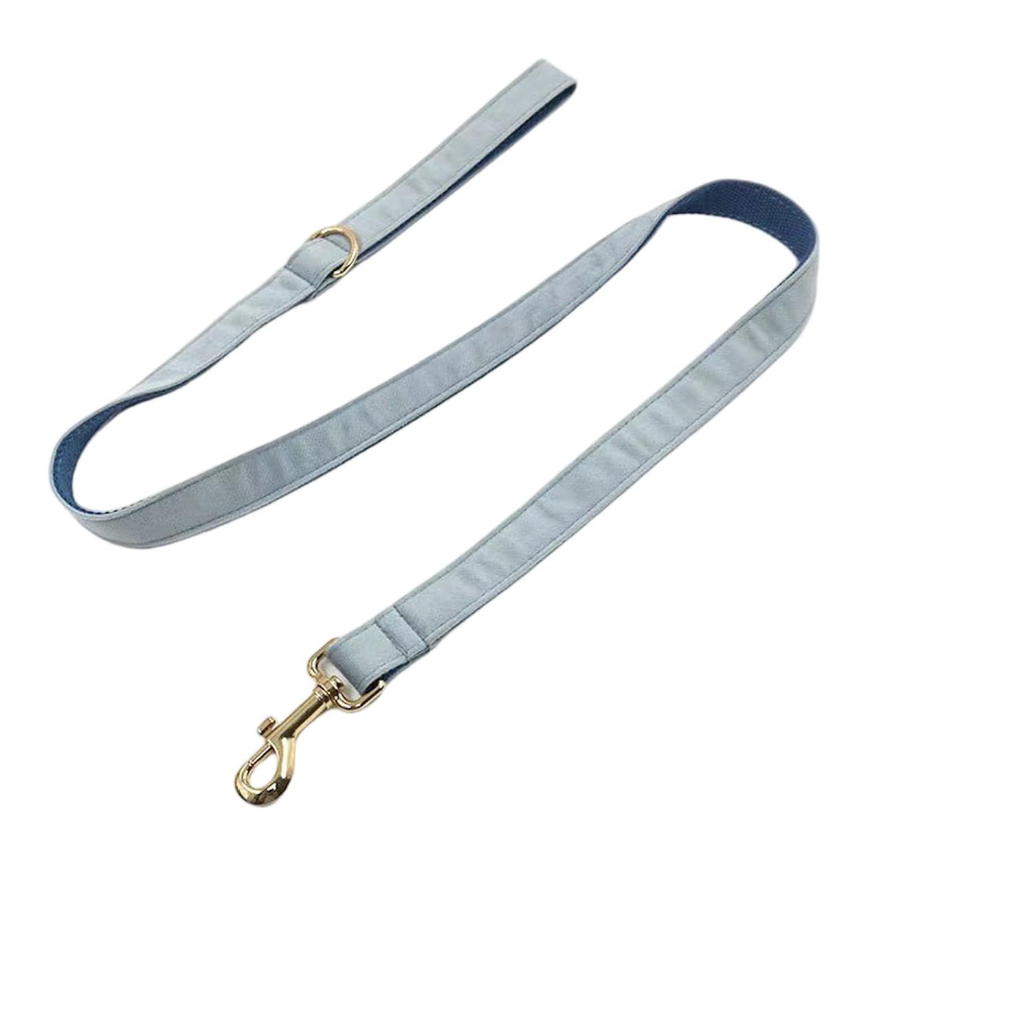 Dog Leash with Metal Clip, Multiple Colors, Width 0.79 inches, Length 3.6 feet, in the Same Color as the Collar(Haze Blue, Match XS/S Size Collar)