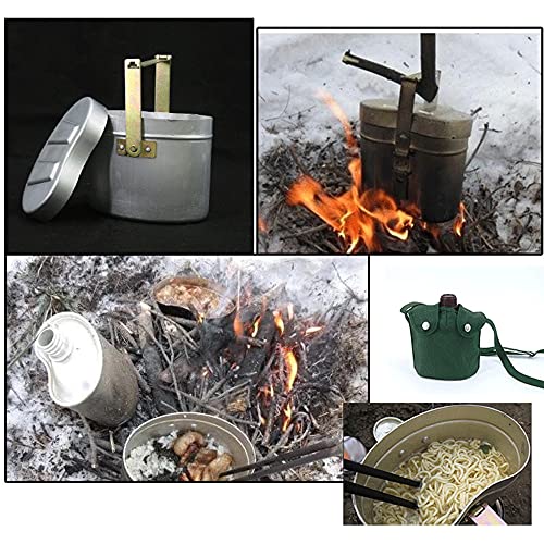 Set de Cantimplora Portátil de Aluminio GOTOTOP con Taza y Funda, Equipo de Cocina Ligero para Camping y Senderismo miniatura 6