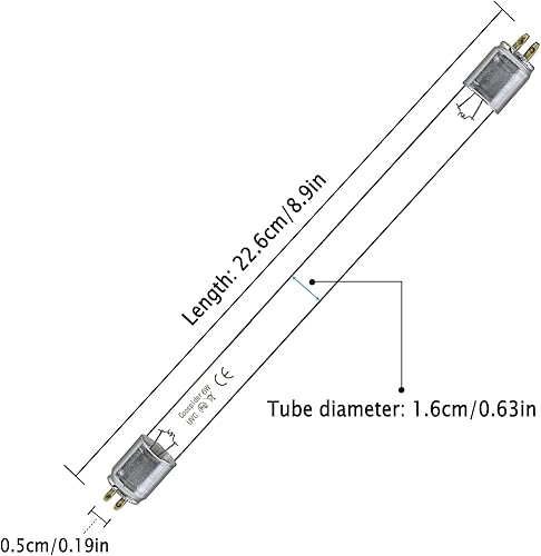 Miniatura 9 de Lámpara UVC libre de ozono con temporizador desinfectante de bombilla UV longitud de onda de 2537 nm para armariogabinetebaño con cable de