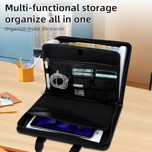 JOUTYFOR Organizador de documentos - revestimento à prova de fogo, organizador de arquivos sanfonado