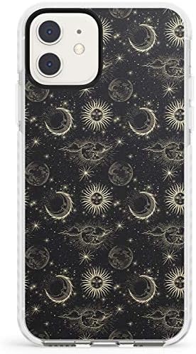 Sun, Moons, & Star Signs Astrological Impact Phone Case for Iphone 11 TPU Protective Light Strong Cover with Zodiac Vintage Stars Space Moons