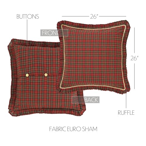VHC-Brands-2-Pieces-Tea-Star-Fabric-Euro-Sham-2-Shams-26×26 VHC Brands 2 Pieces Tea Star Fabric Euro Sham 2 Shams 26×26