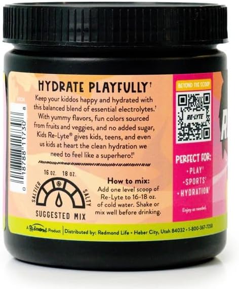 Miniatura 3 de REDMOND Re-Lyte Kids Hydration - Mezcla de electrolitos en polvo, limonada rosa, 7.62 onzas