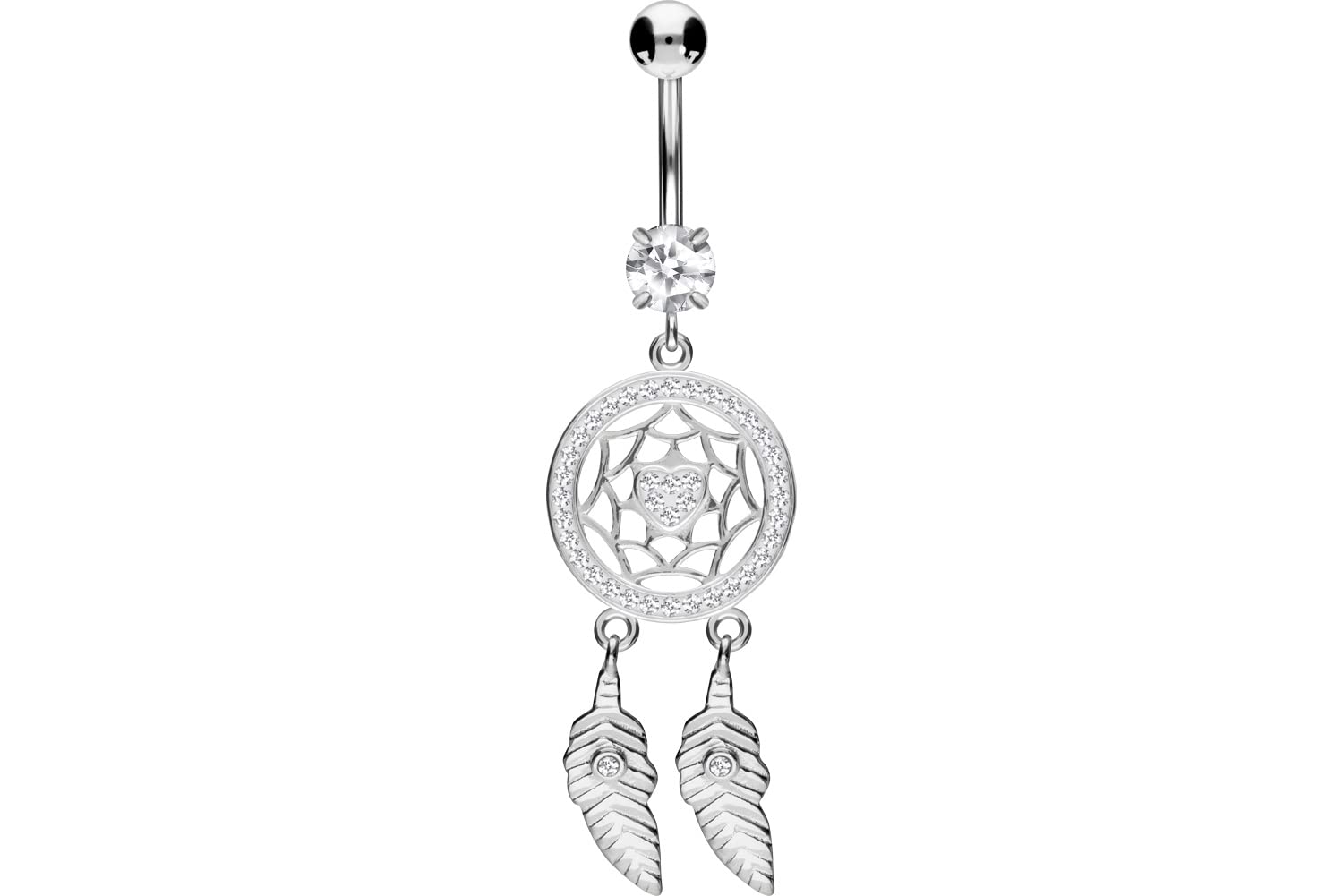 PIERCINGLINE piercing ombligo titanio | Atrapasueños plata 925 | Piercing Bananabell Plátano | selección de color