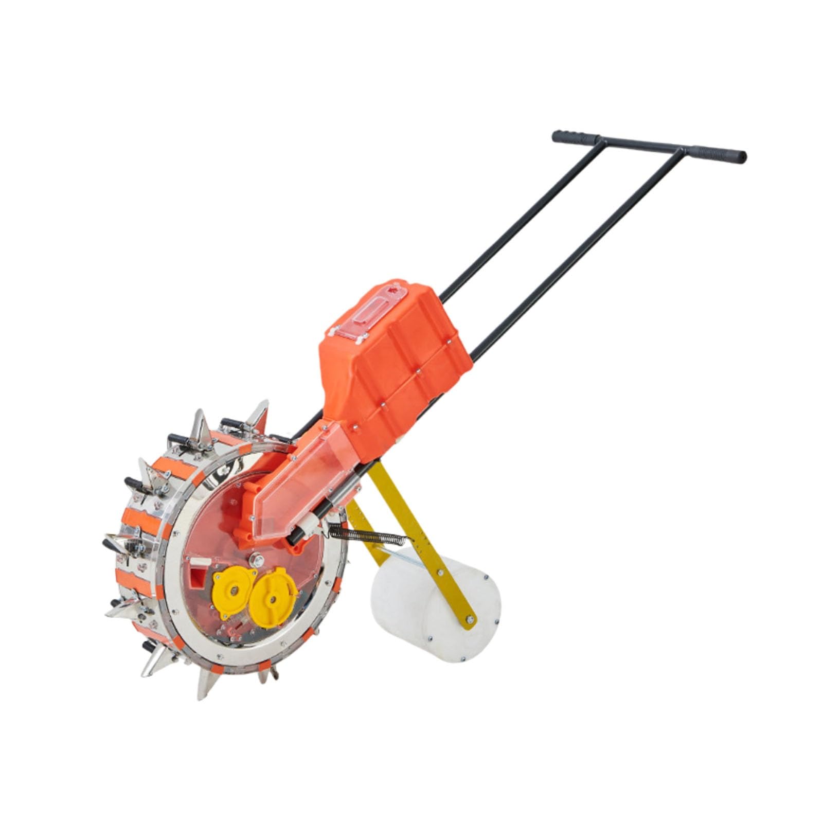 Seminatrice manuale da giardino con profondità regolabile e ruote per piantare soia, arachidi, mais e cotone