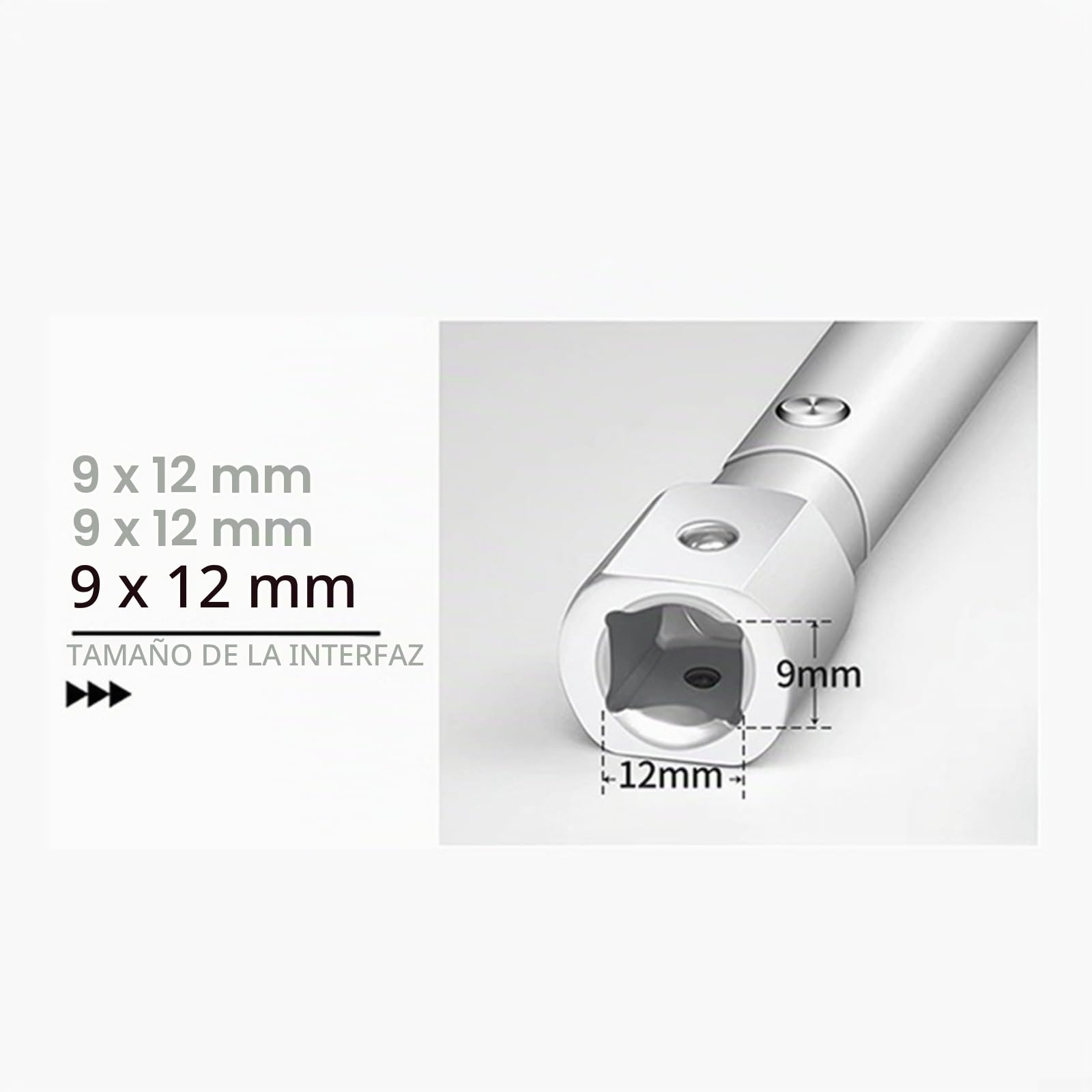 Llave dinamométrica digital de 6,8-135 Nm con cabeza de trinquete, ajustable, de acero cromo-vanadio, señal LED y acústica, memoria para 50 valores, precisión de ±2%, para automóvil e industria