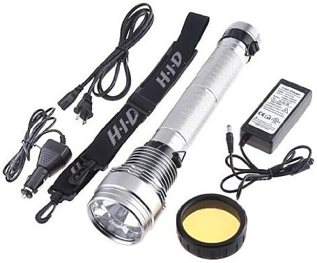Sunworld HID Xenon 9300mah Torch Flashlight SOS for Outdoor 85W 8500L 3 power +2 model(sos)-Silver