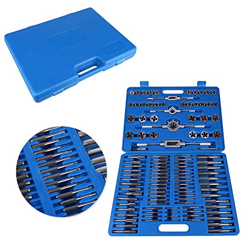 110pcs Tap and Die Set, Heavy Duty Carbon Steel M2-M18 Metric Tap and Die Set Screw Nut Thread Taps Dies Hand Tools Kit with Wrench Handle with Carry Case for Hand Tapping and Threading 2 110pcs Tap and Die Set, Heavy Duty Carbon Steel M2-M18 Metric Tap and Die Set Screw Nut Thread Taps Dies Hand Tools Kit with Wrench Handle with Carry Case for Hand Tapping and Threading - Image 2