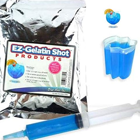 Blue Mai Tai Jello Shot Mix 6.78 oz - Premium Gluten-Free Jello Mix for Tasty Jello Shots - Easy to Make EZ Gelatin Powder Mix for Jello Shots - Adult New Year and Holiday Party Supplies Cover