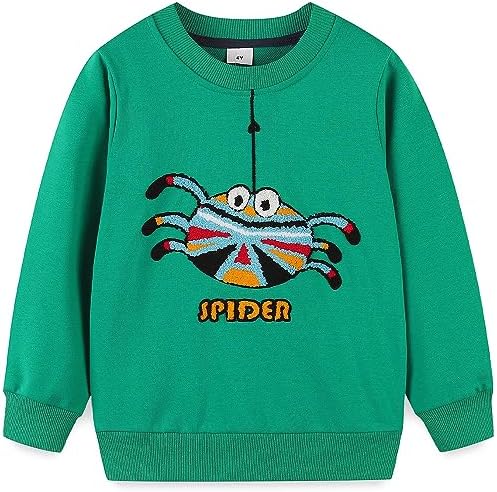 Bumeex Baby Toddler Boy’s Cotton Crewneck Long Sleeve Sweatshirt 1-7T