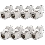 deleyCON – deleyCON CAT 7 Keystone Jack Modul 1000MHz 10 Gbit/s LSA, 8 