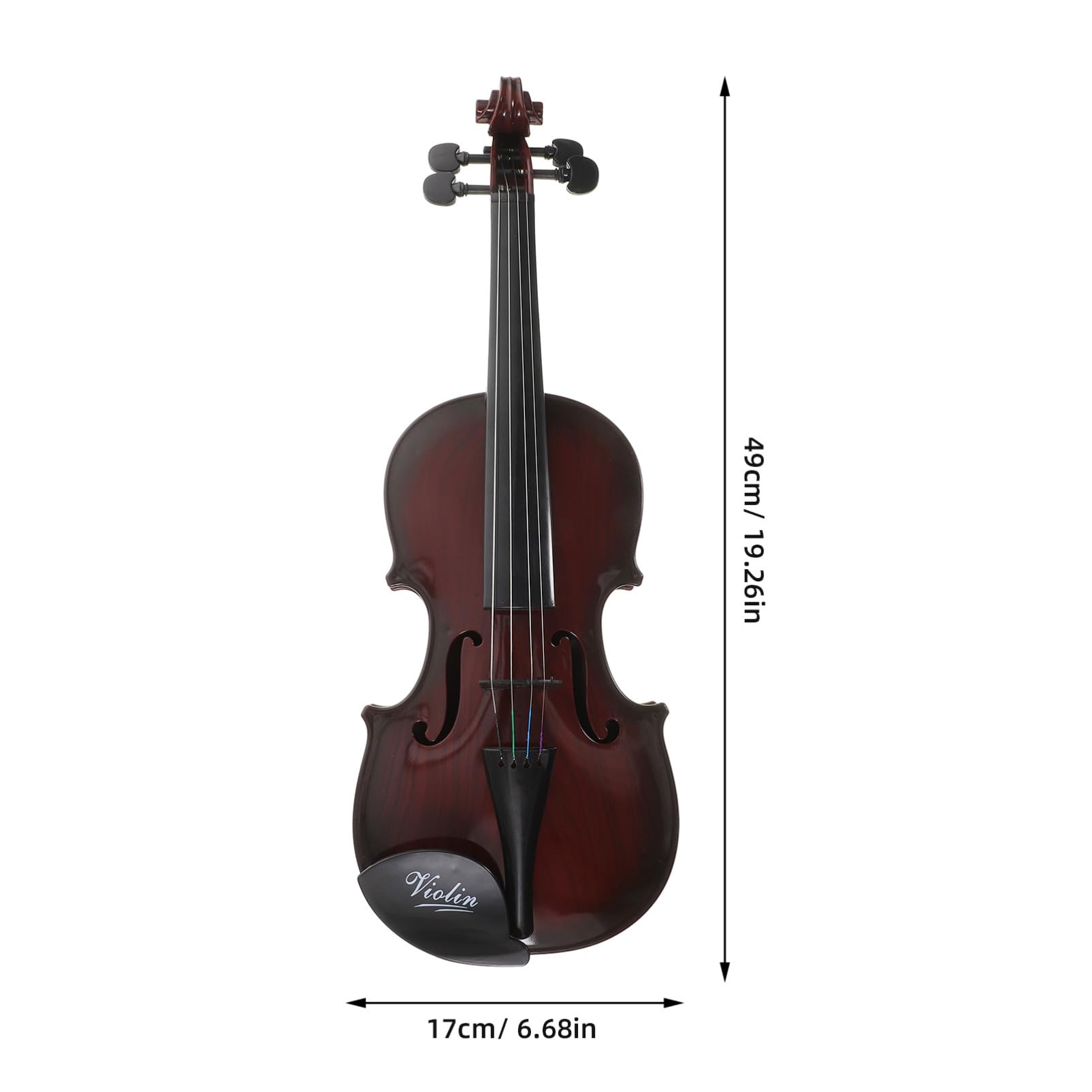 Violino Giocattolo Musicale per Bambini Marrone in Plastico | Forma Mini, Stile Piccolo e Delicato, Regalo per Compleanno, Strumento Educativo in Miniatura