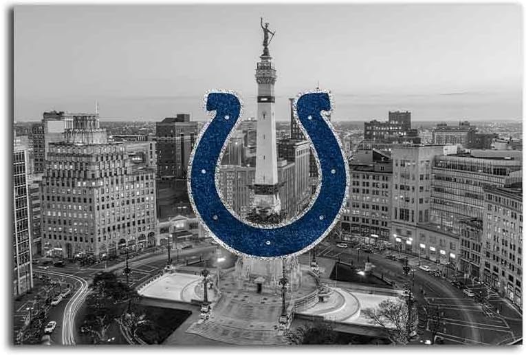 Indianapolis Sports Poster American Football Colts Canvas