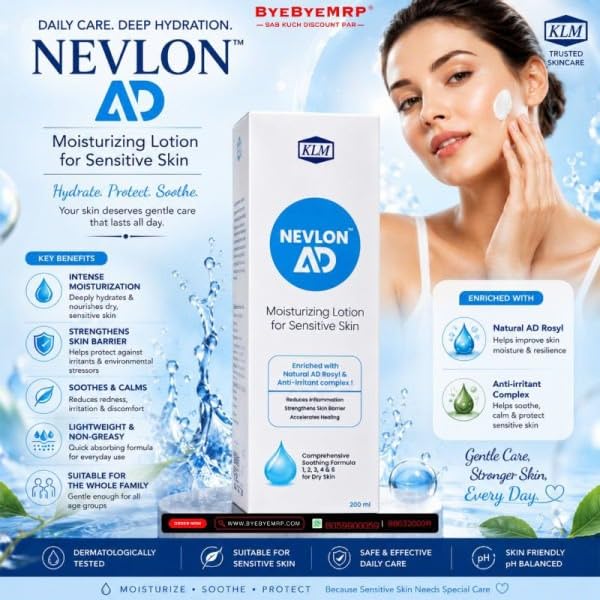 Image of Nevlon AD Moisturizing Lotion for Sensitive Skin, 150 ml