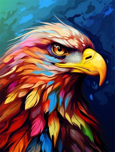 Point de croix perlé 9CT motif aigle coloré kit complet de broderie tapisserie 50x60cm