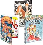 Atoke Adult Colouring Book Set,3 Stress Relief Colouring Books for Adults Relaxation,60 Pattern Flower World,Fantasy Fairy Homes and Whimsical Universe for Adults Relaxation