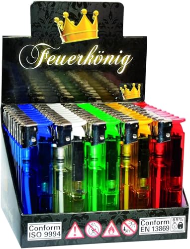 100 Elektronische Nachfüllbar Feuerzeuge mit elektronischer Piezo Zündung, Kunststoff, Modern Lighter