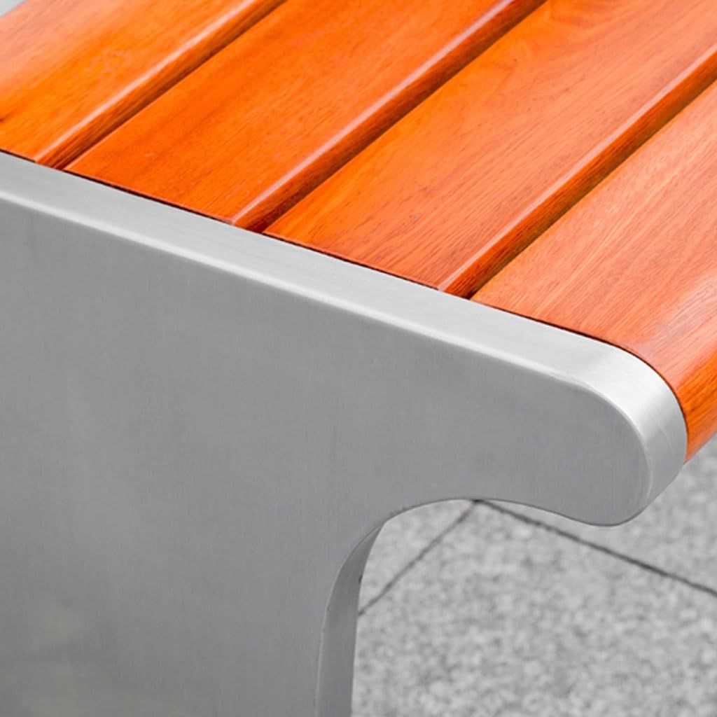 Patio Benches for Outdoors Outdoor Park Chair Stainless Steel Bench Courtyard Leisure Seat Garden Benches for Outdoors