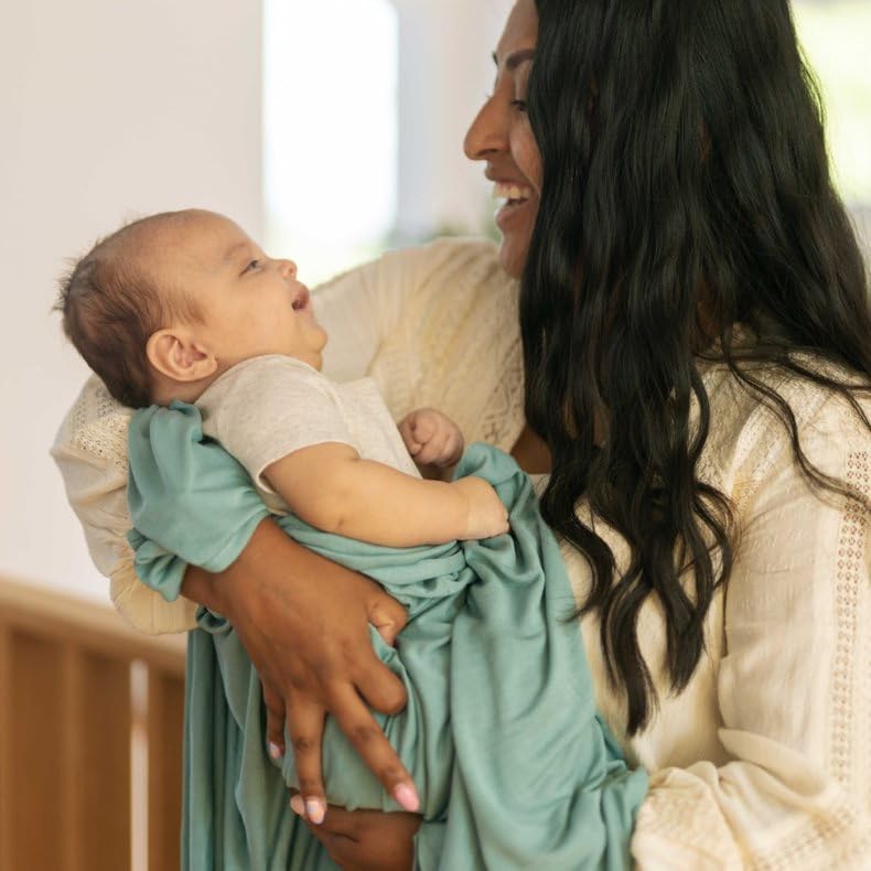 Image of Little Unicorn Premium Stretch Knit Swaddle Blanket | Super Soft with Optimal Stretch & Breathability for swaddling (Harbor)
