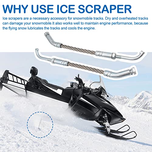 Greatus Ice Scratchers Kit Replacement For Dura Fit All Reverse And Non-Reverse Gear Equipped Snowmobiles For One-Bolt Mounting #TOP3
